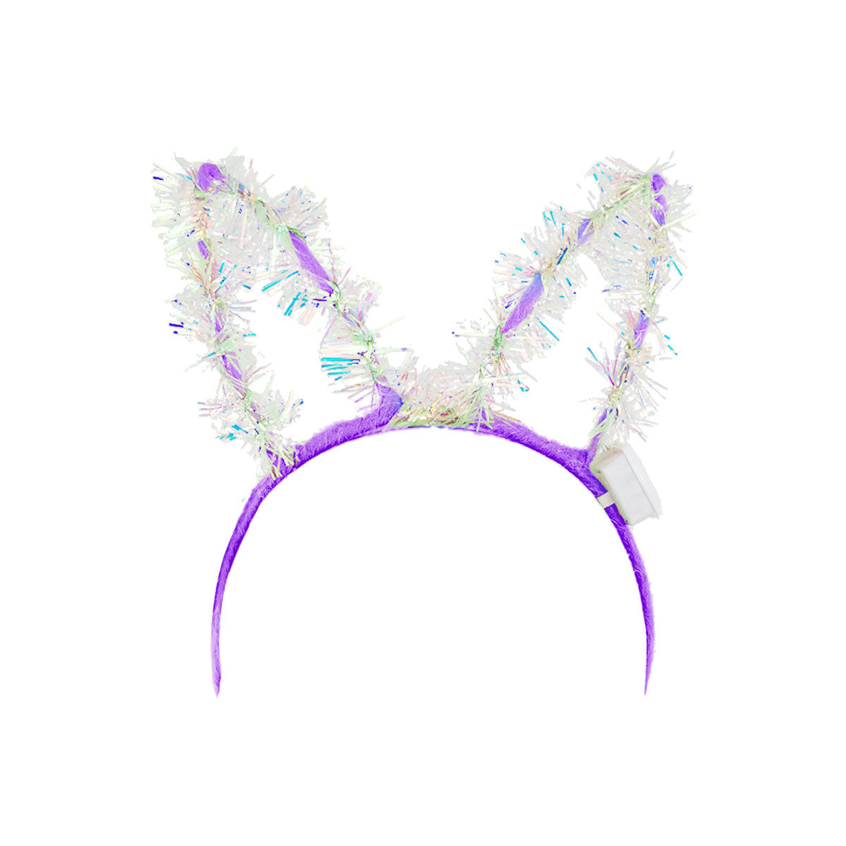 Diadema con Orejas de Conejo LED, Color Morado