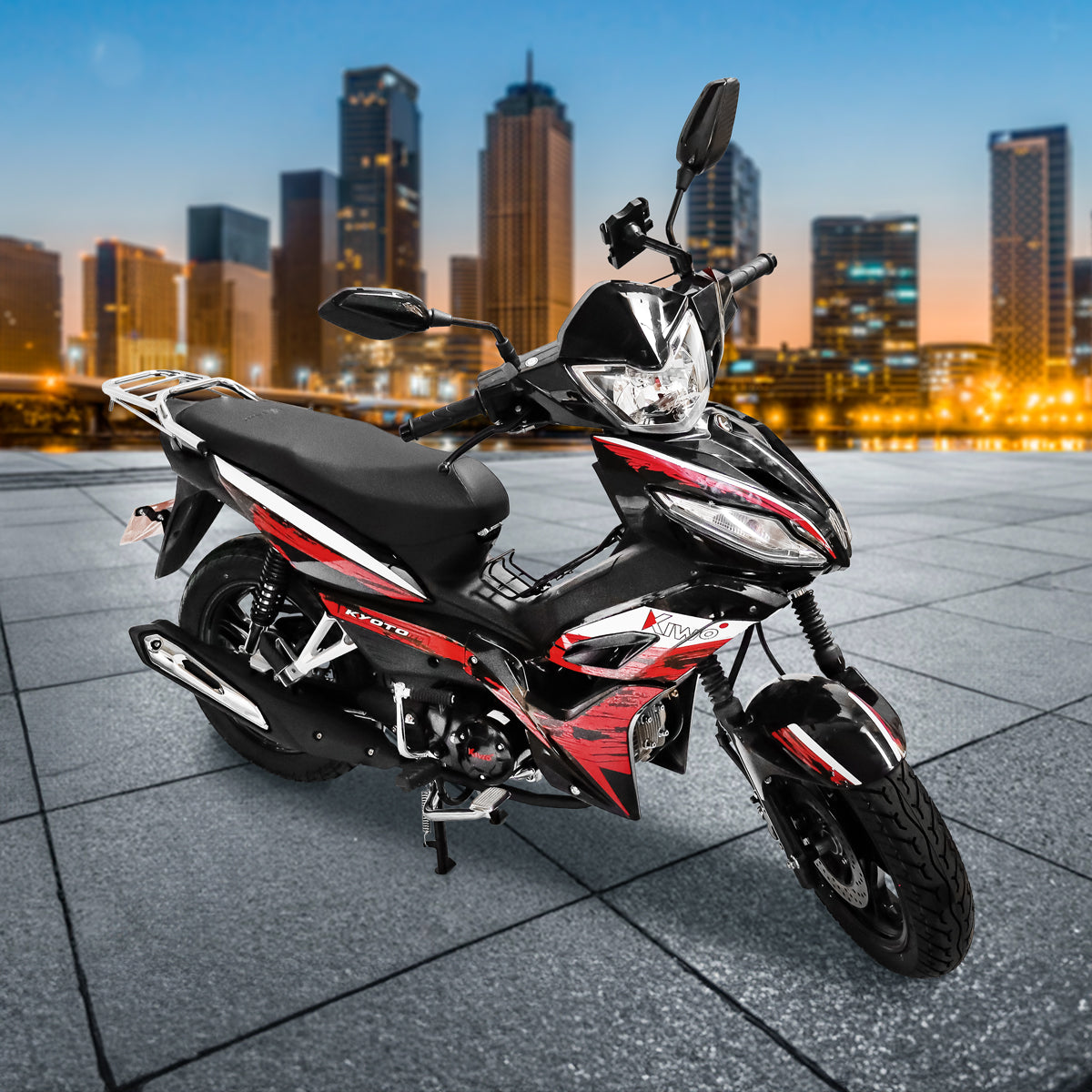 Motocicleta Kiwo Kyoto 125 2025, Color Rojo