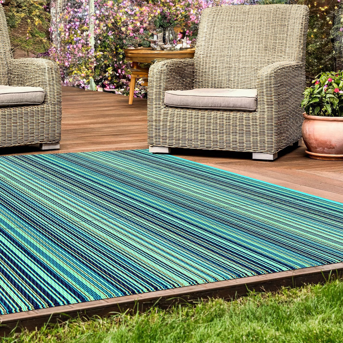 Tapete Impermeable color Azul para Exteriores