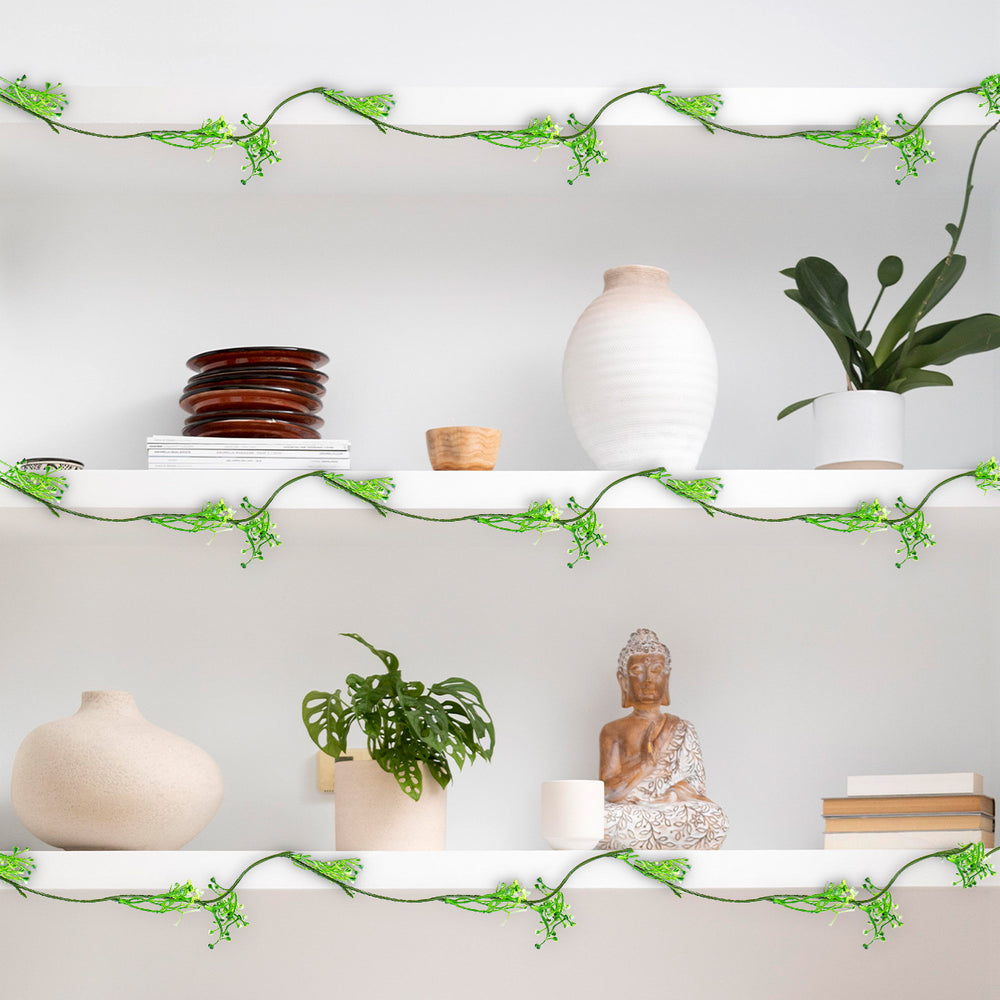 Enredadera Artificial con Flores Blancas