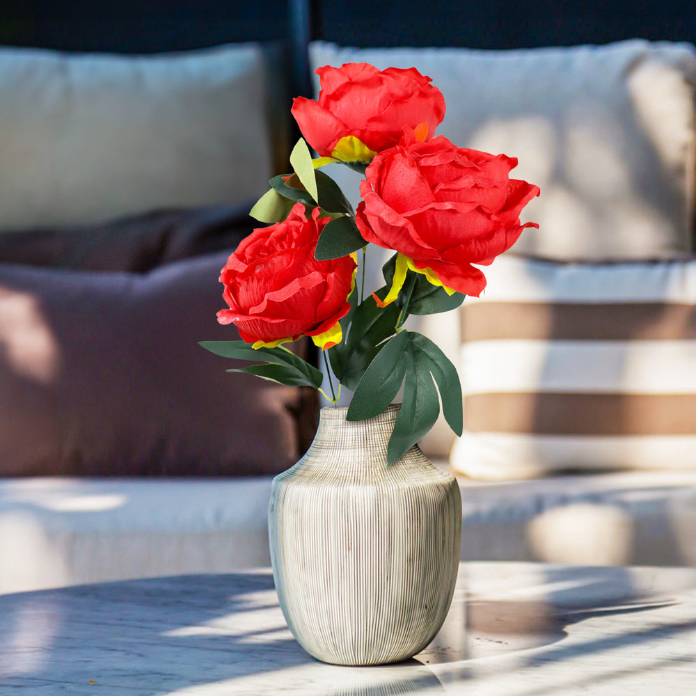 Rosas Artificiales, Color Rojo