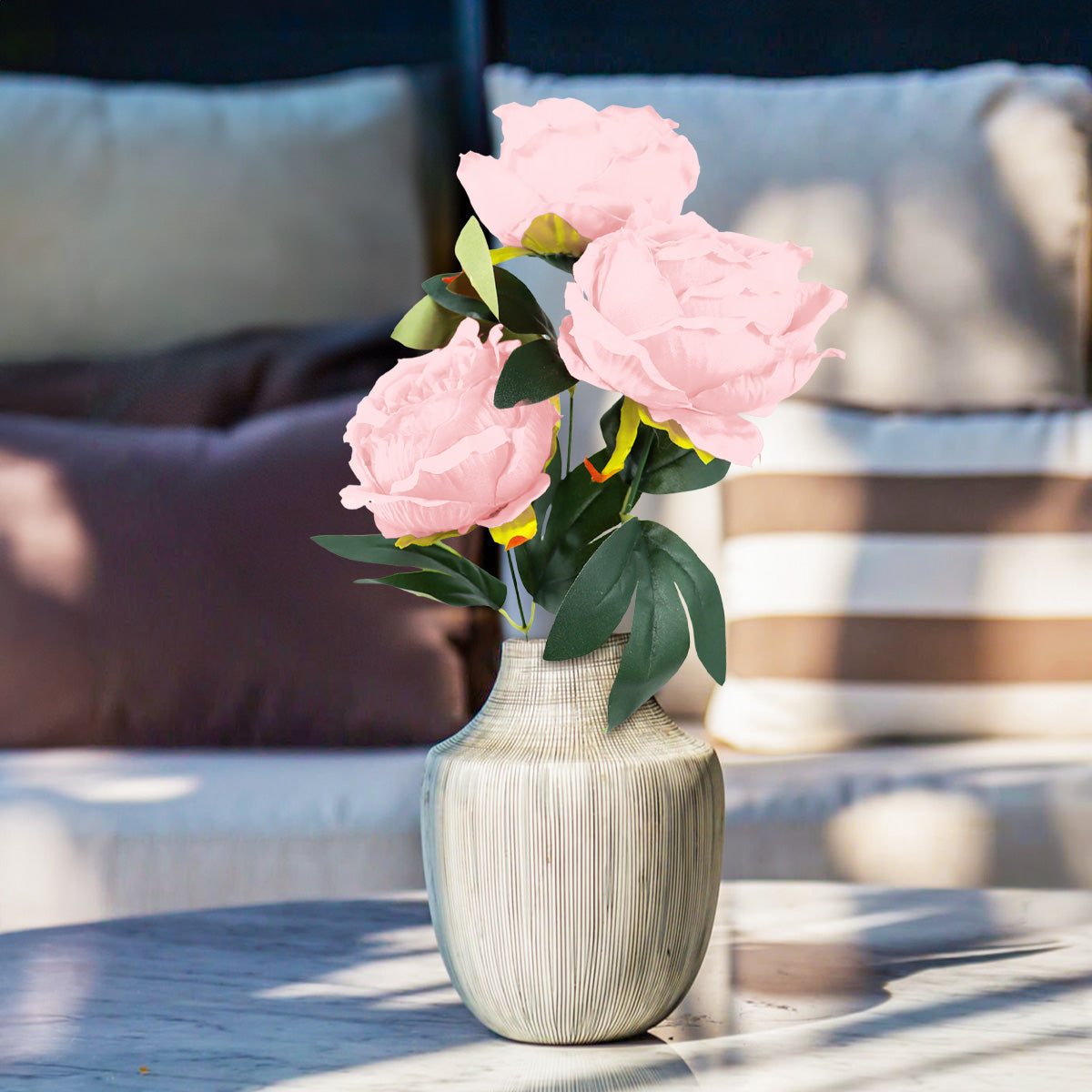 Rosas Artificiales, Color Rosa Claro