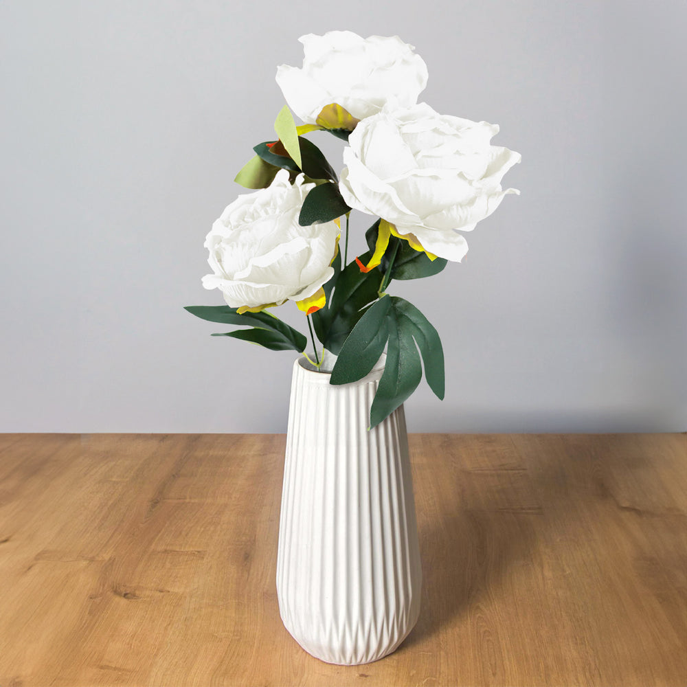 Rosas Artificiales, Color Blanco