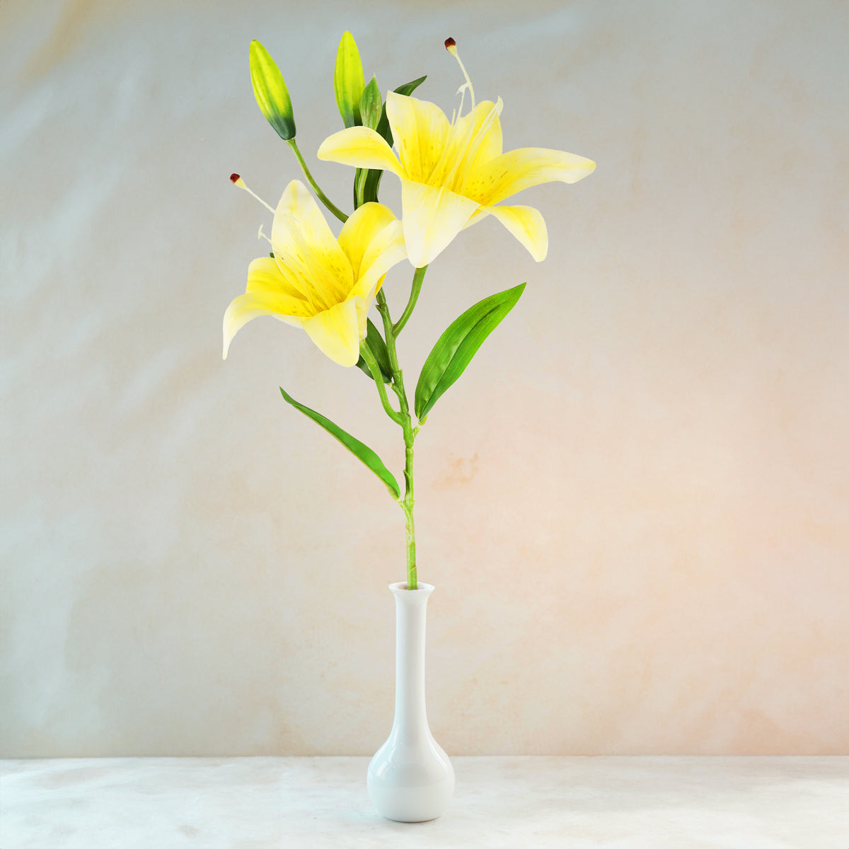 Flores Artificiales, Lirio, Color Amarillo