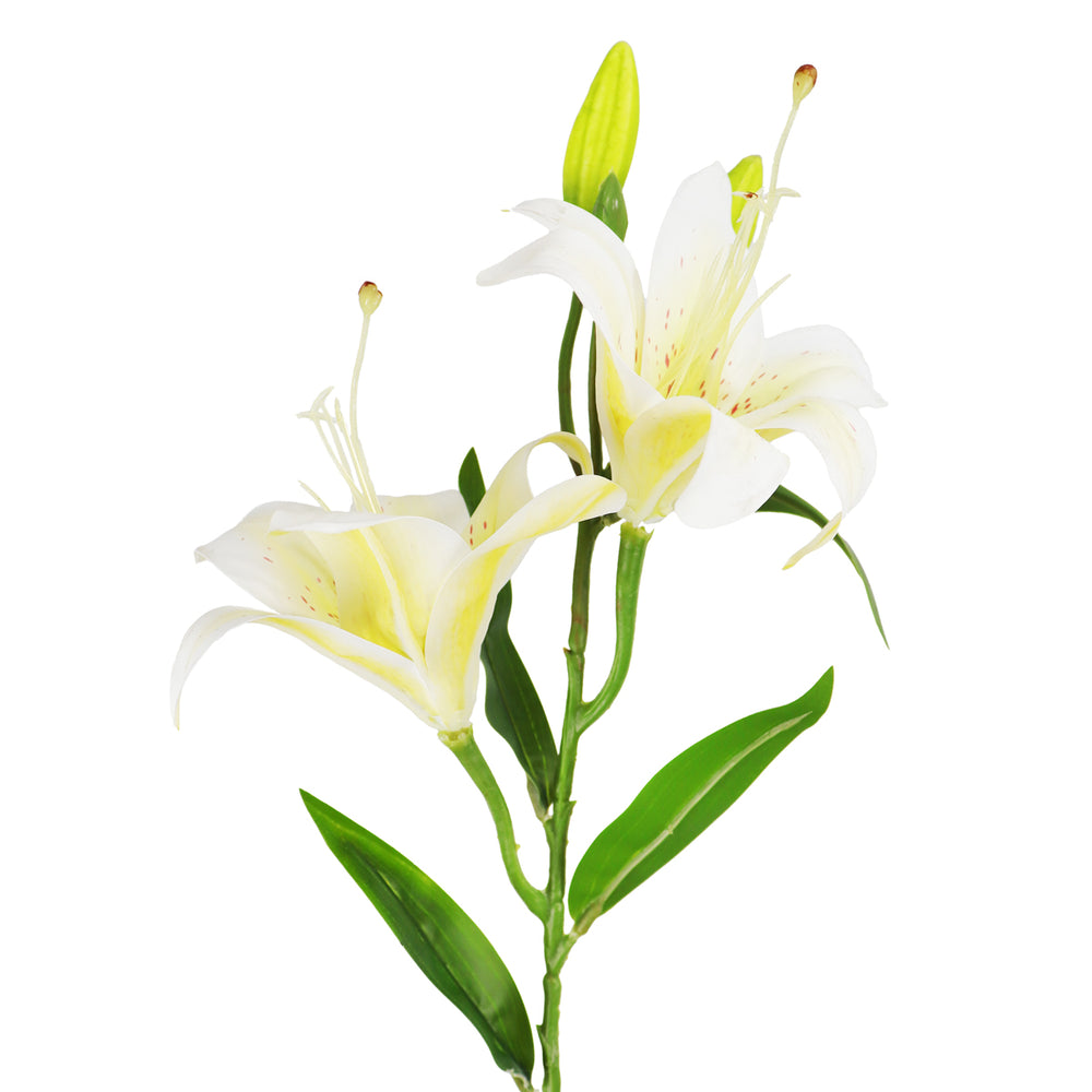 Flores Artificiales, Lirio, Color Blanco