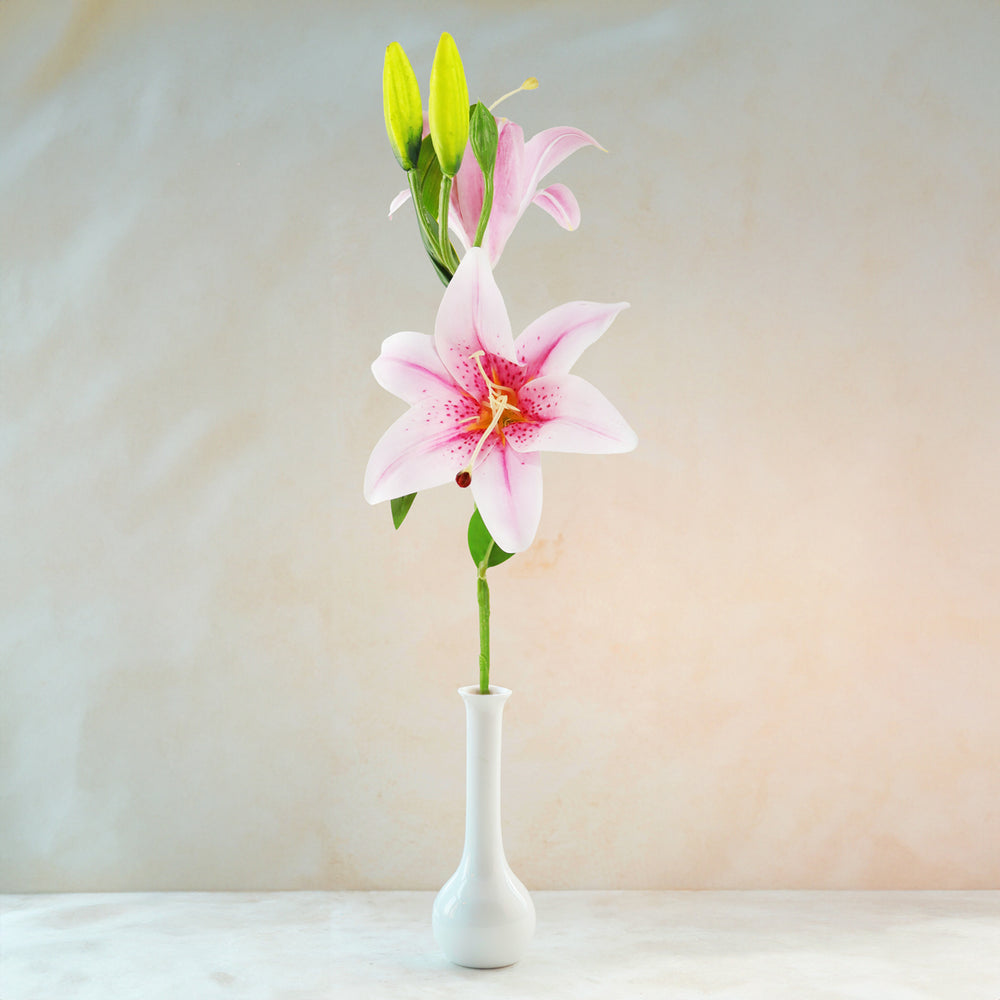 Flores Artificiales, Lirio, Color Rosa