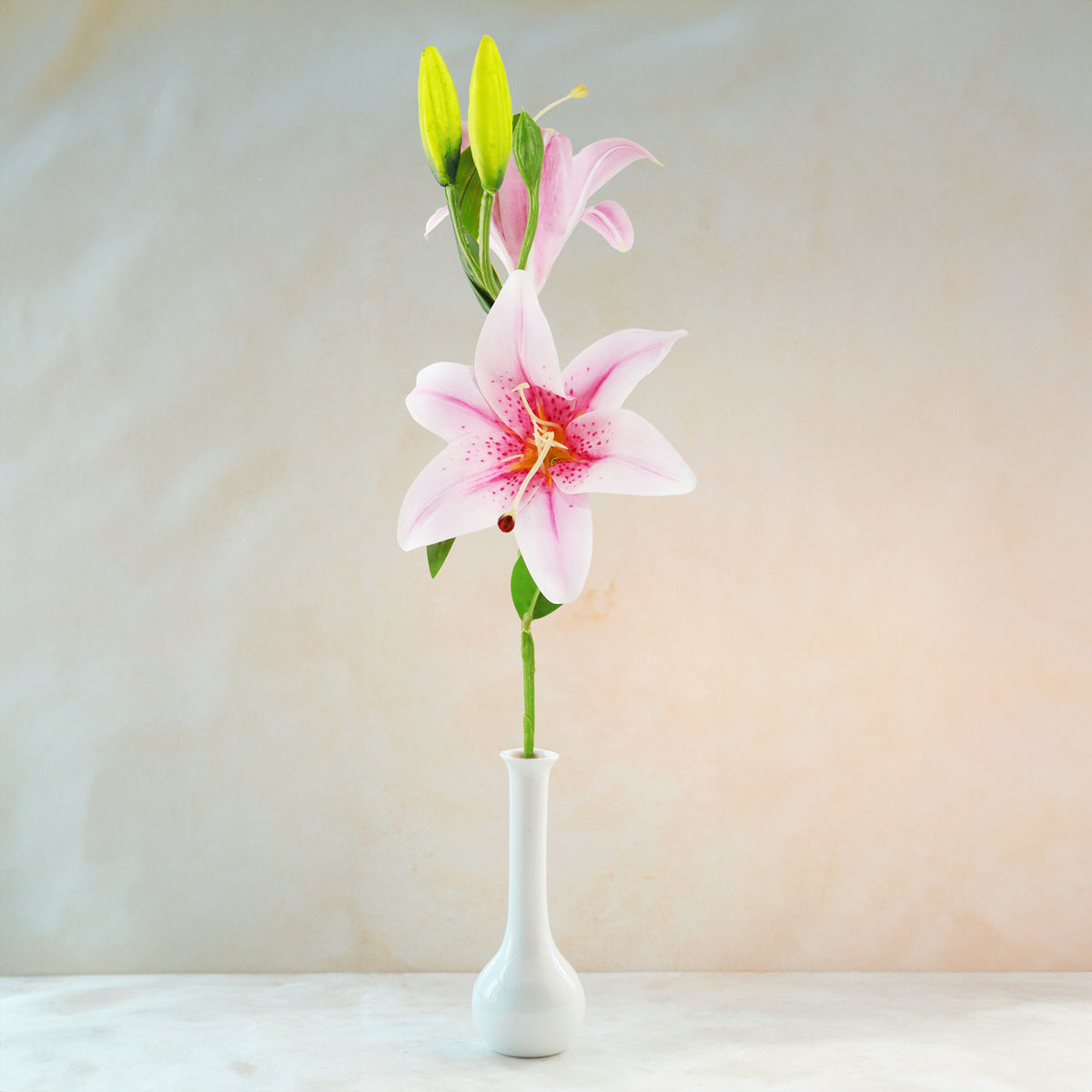 Flores Artificiales, Lirio, Color Rosa