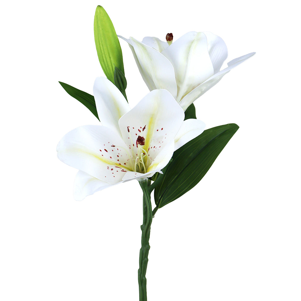 Flor Artificial, Lirio, Color Blanco