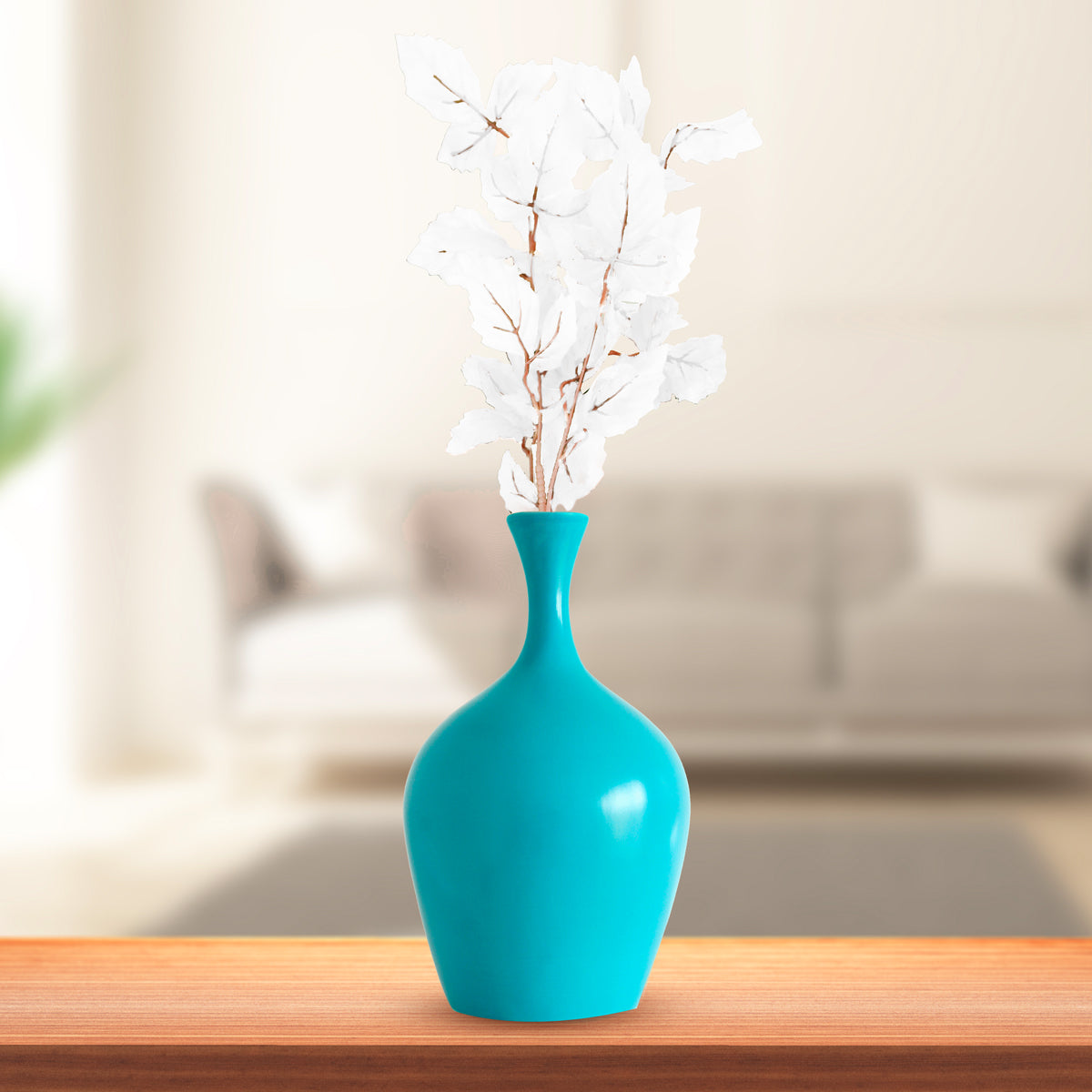 Planta, Hojas Artificiales, Color Blanco