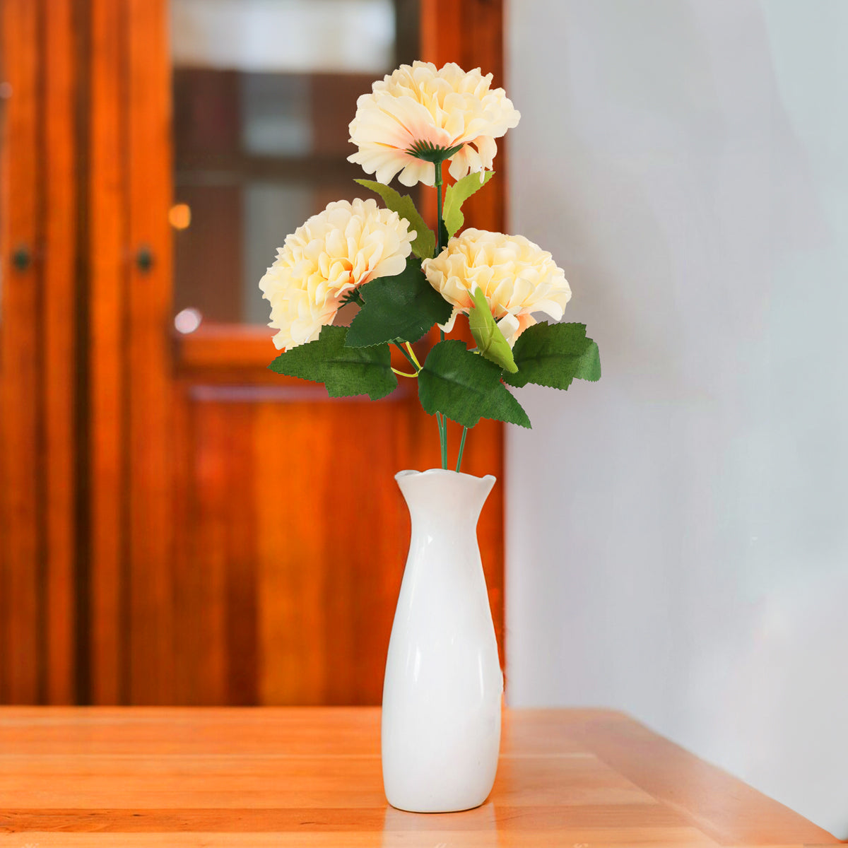 Crisantemo, Flores Artificiales, Color Durazno