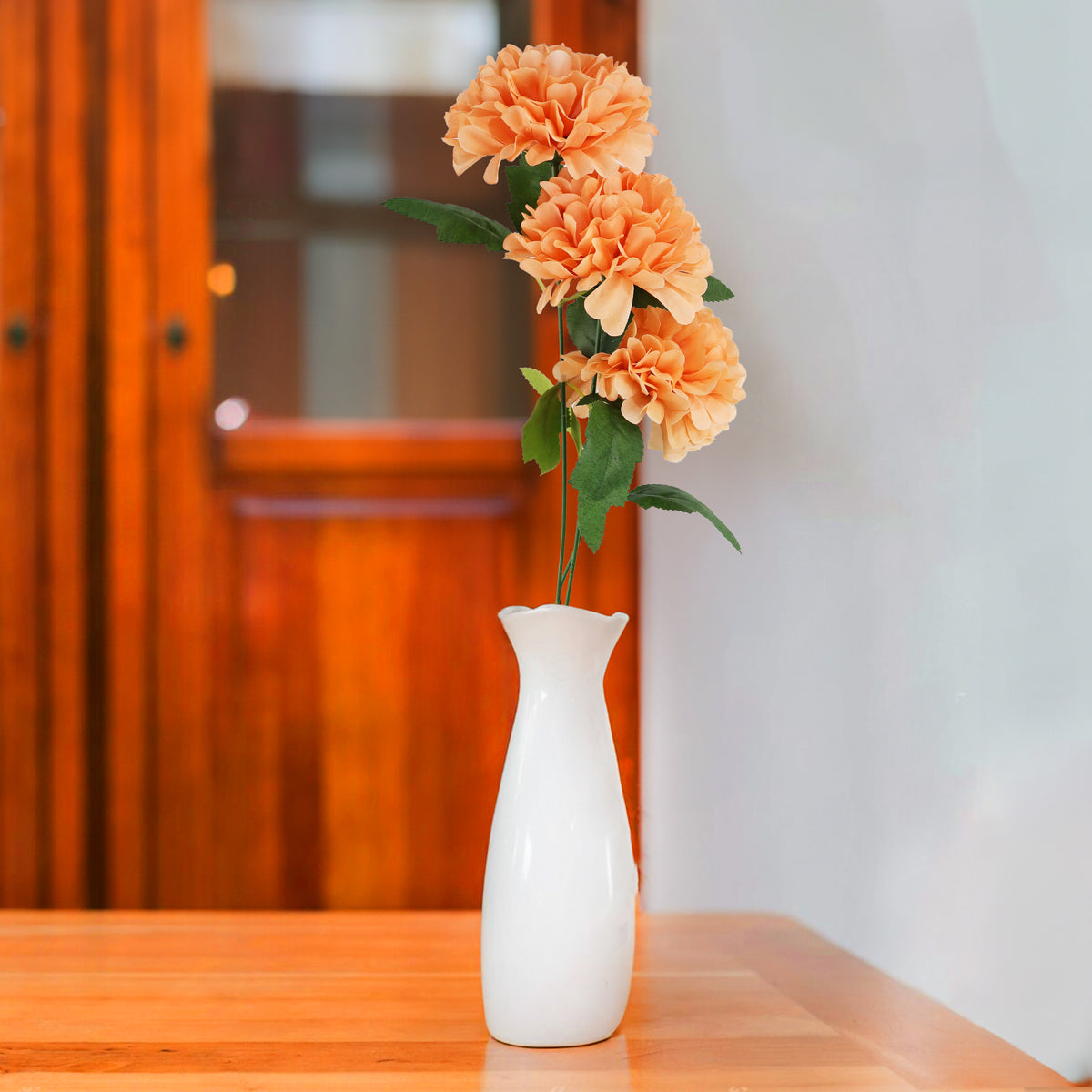 Crisantemo, Flores Artificiales, Color Melón