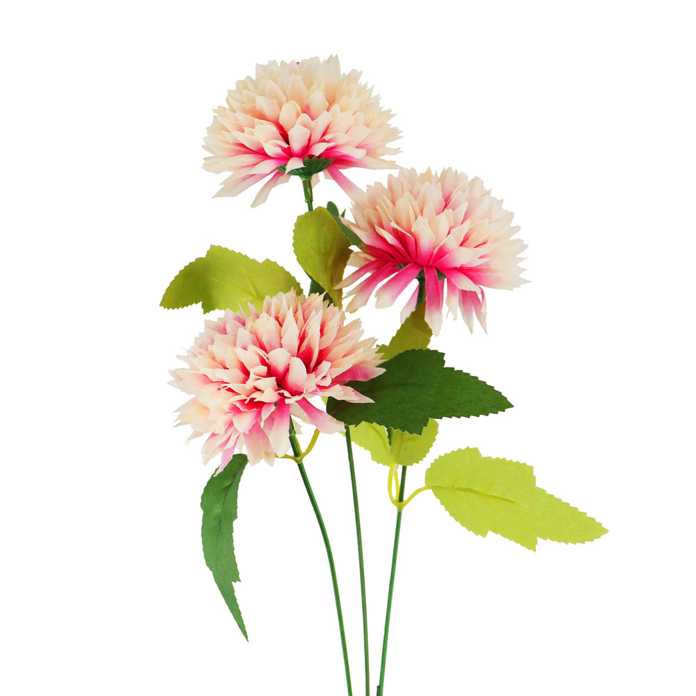 Crisantemo, Flores Artificiales, Color Rosa Claro, 60 cm