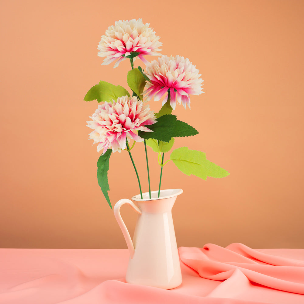 Crisantemo, Flores Artificiales, Color Rosa Claro, 60 cm