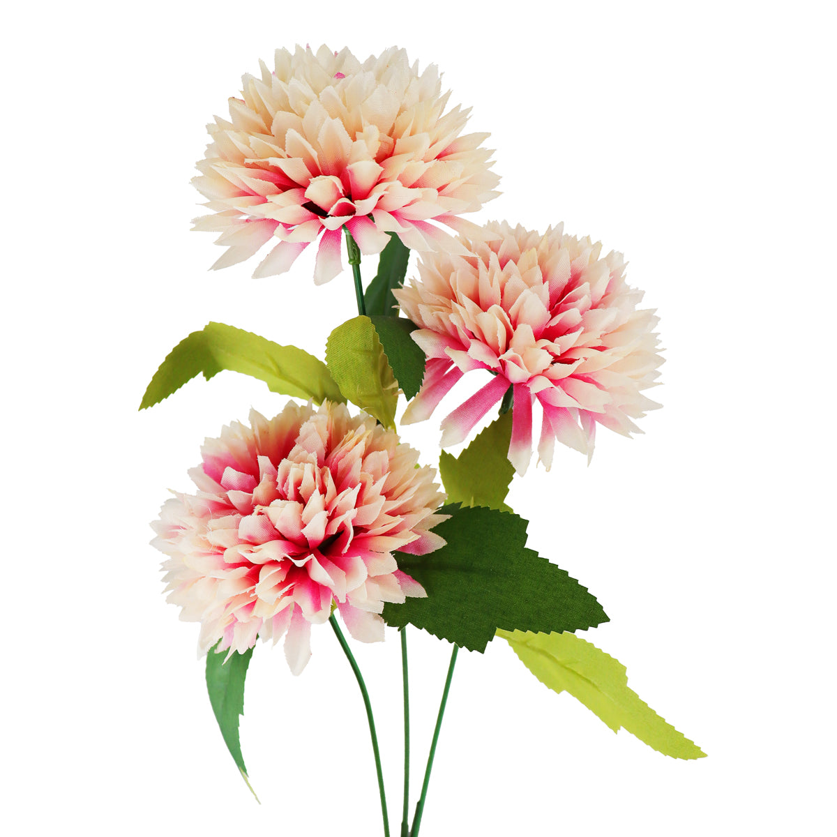 Crisantemo, Flores Artificiales, Color Rosa Claro, 60 cm