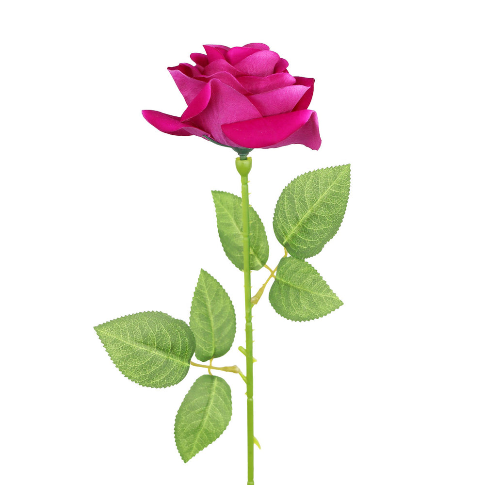 Rosa Artificial, Color Fucsia, 50 cm