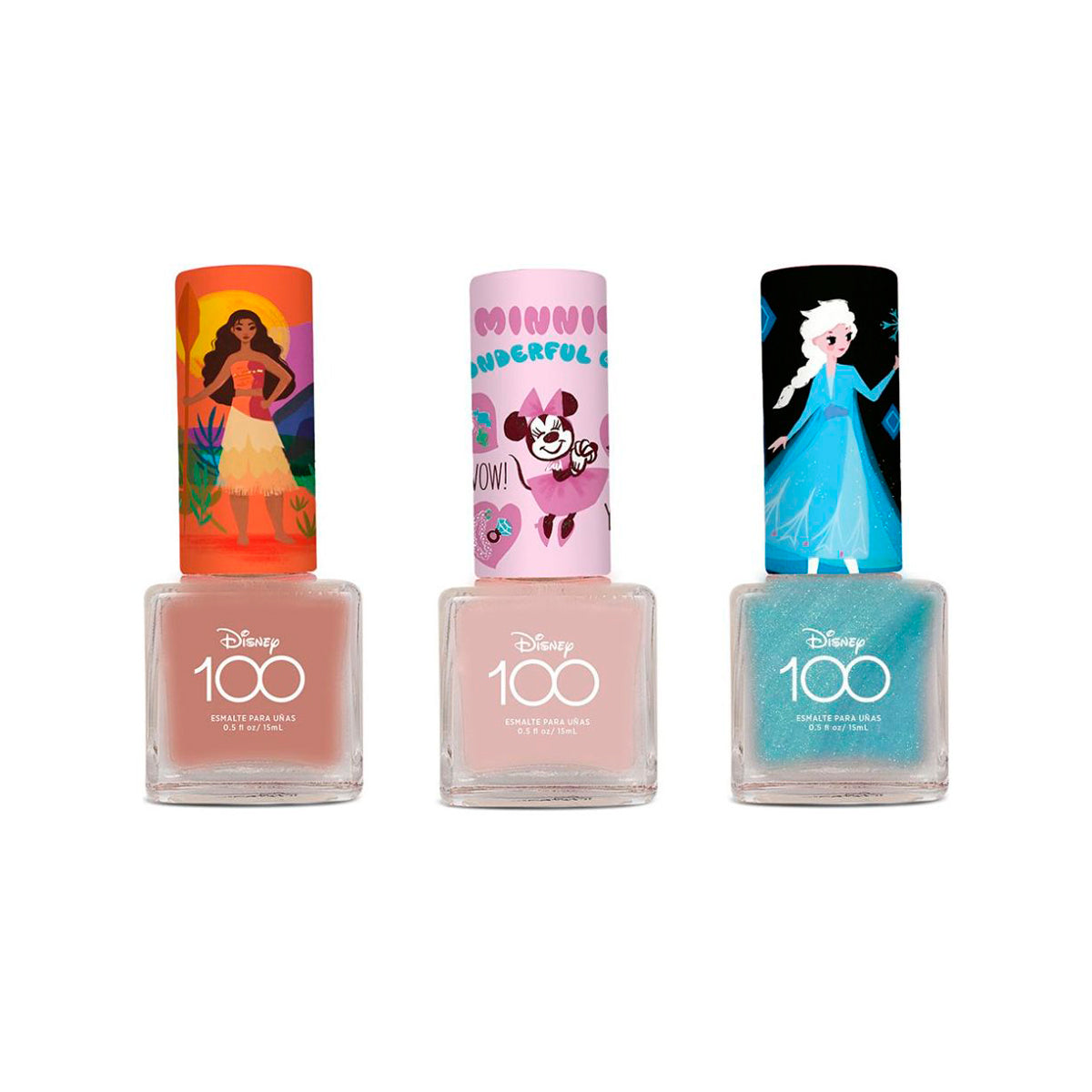 Set de 3 Esmaltes de Uñas de Alta Duración, Disney 100