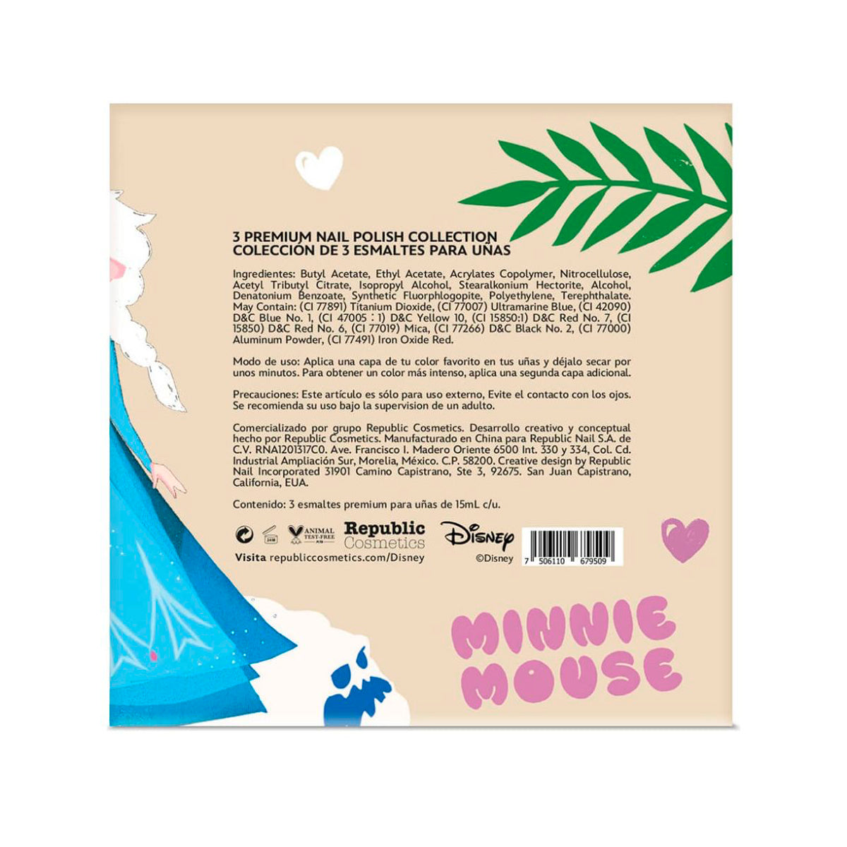 Set de 3 Esmaltes de Uñas de Alta Duración, Disney 100