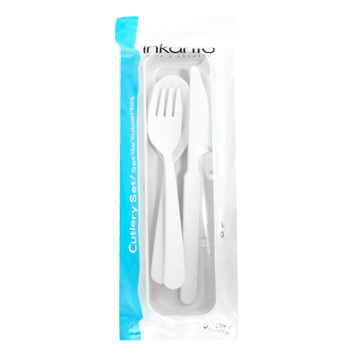 Set de Cubiertos con Estuche, Color Blanco