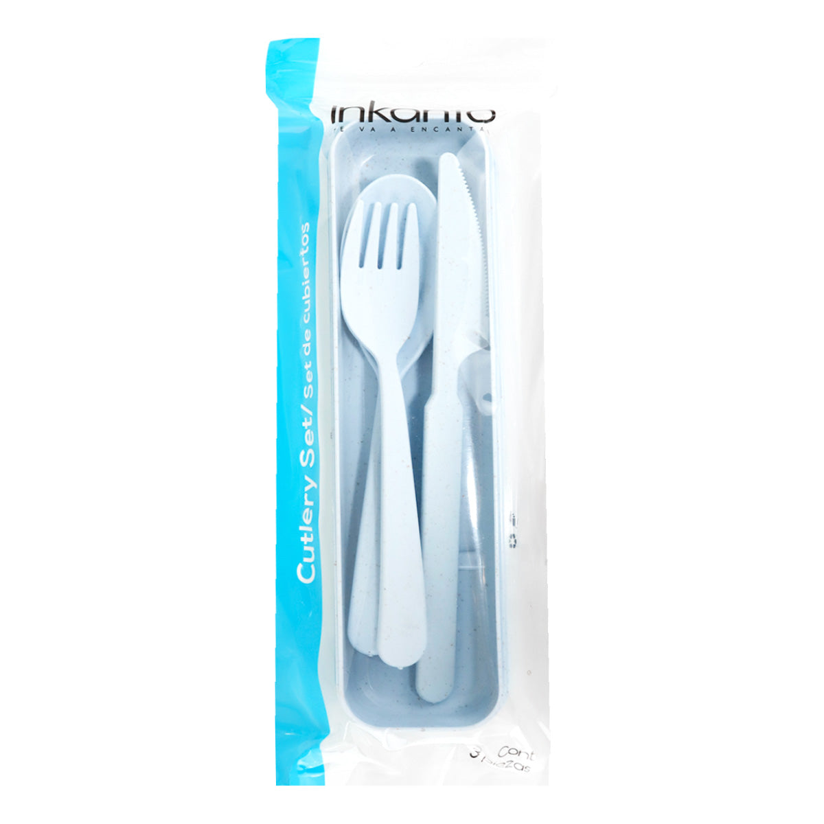 Set de Cubiertos con Estuche, Color Azul