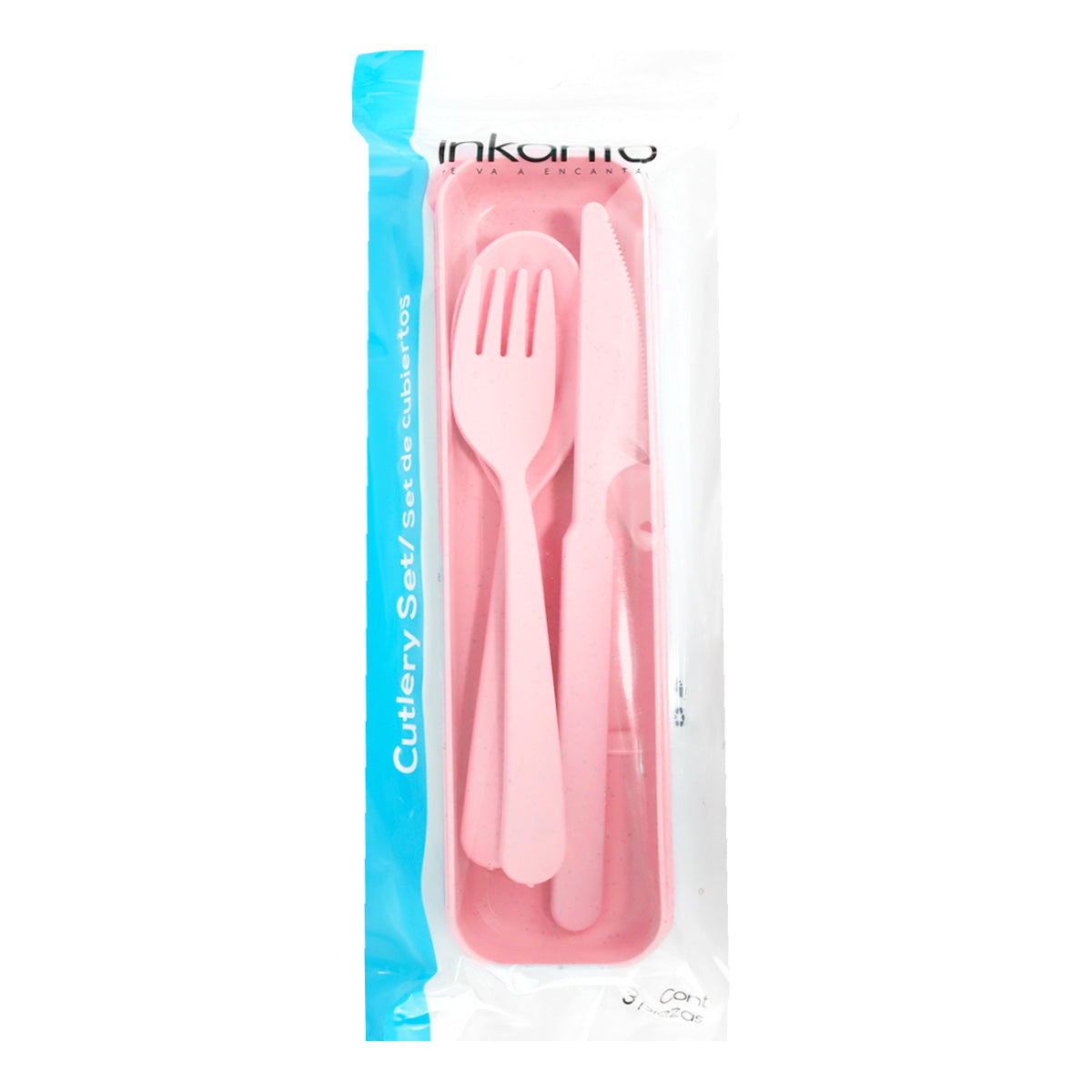 Set de Cubiertos con Estuche, Color Rosa