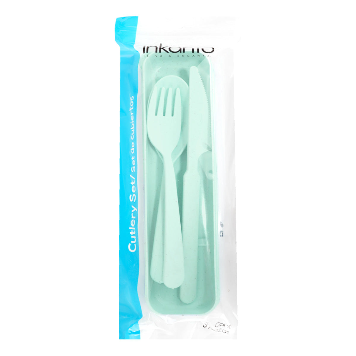 Set de Cubiertos con Estuche, Color Aqua