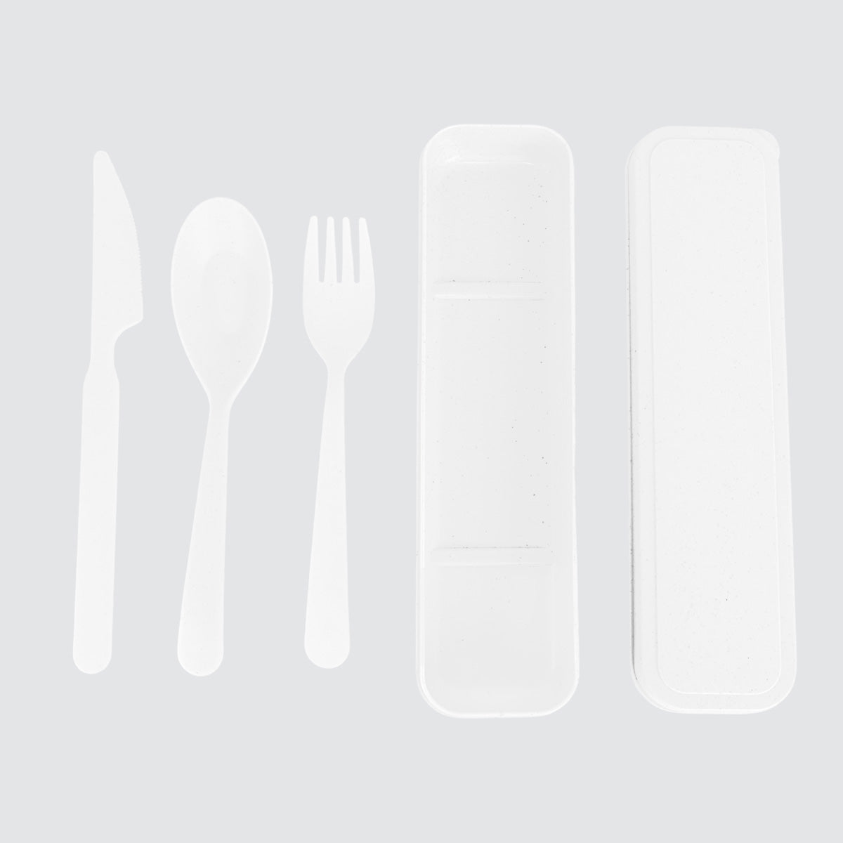 Set de Cubiertos con Estuche, Color Blanco