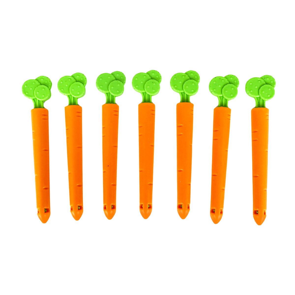 Clip Sellador para Alimentos en Forma de Zanahoria, 7 pzas