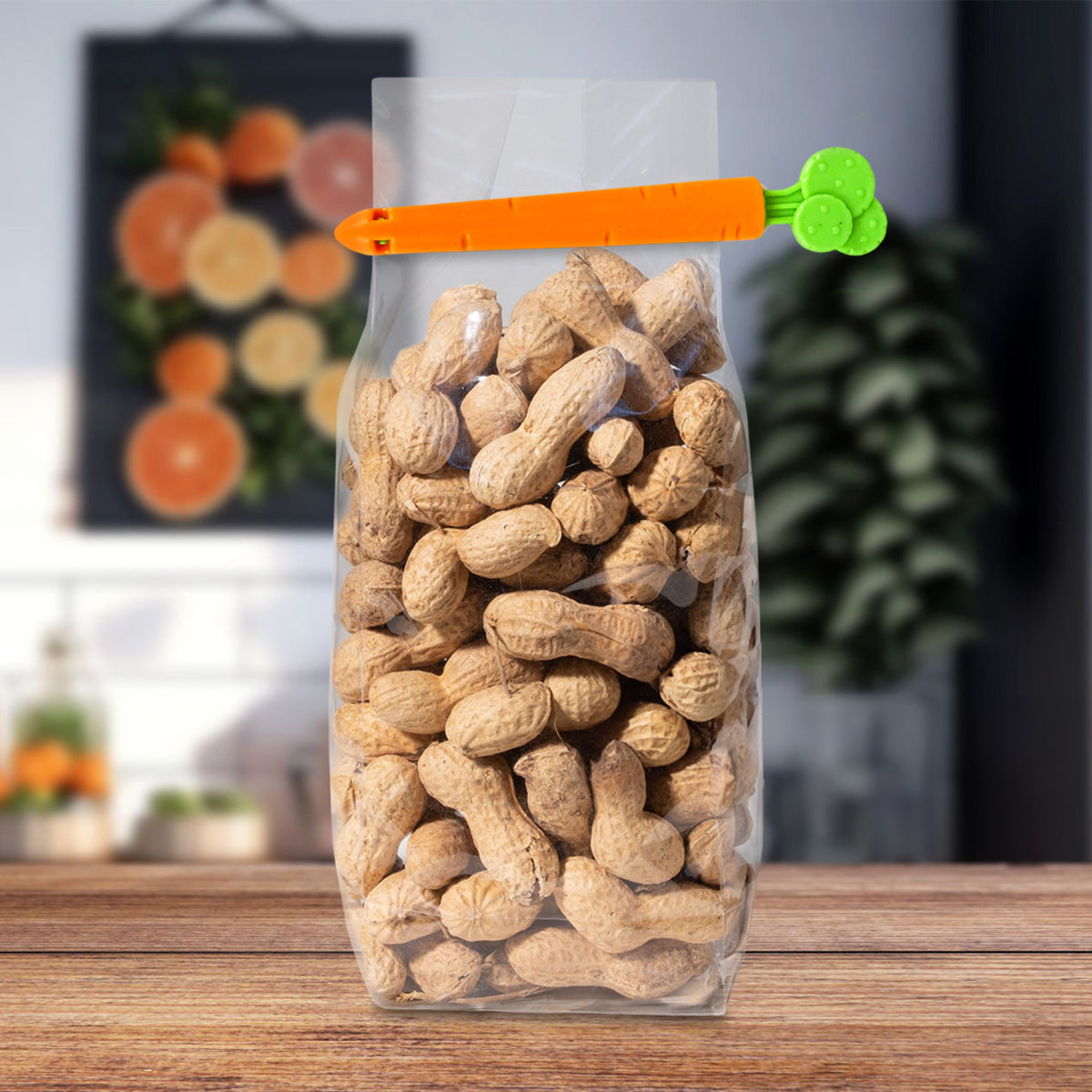 Clip Sellador para Alimentos en Forma de Zanahoria, 7 pzas