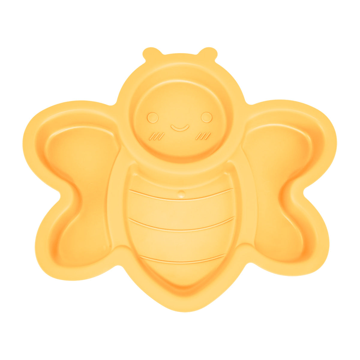 Plato Infantil con Diseño de Abeja, Color Amarillo