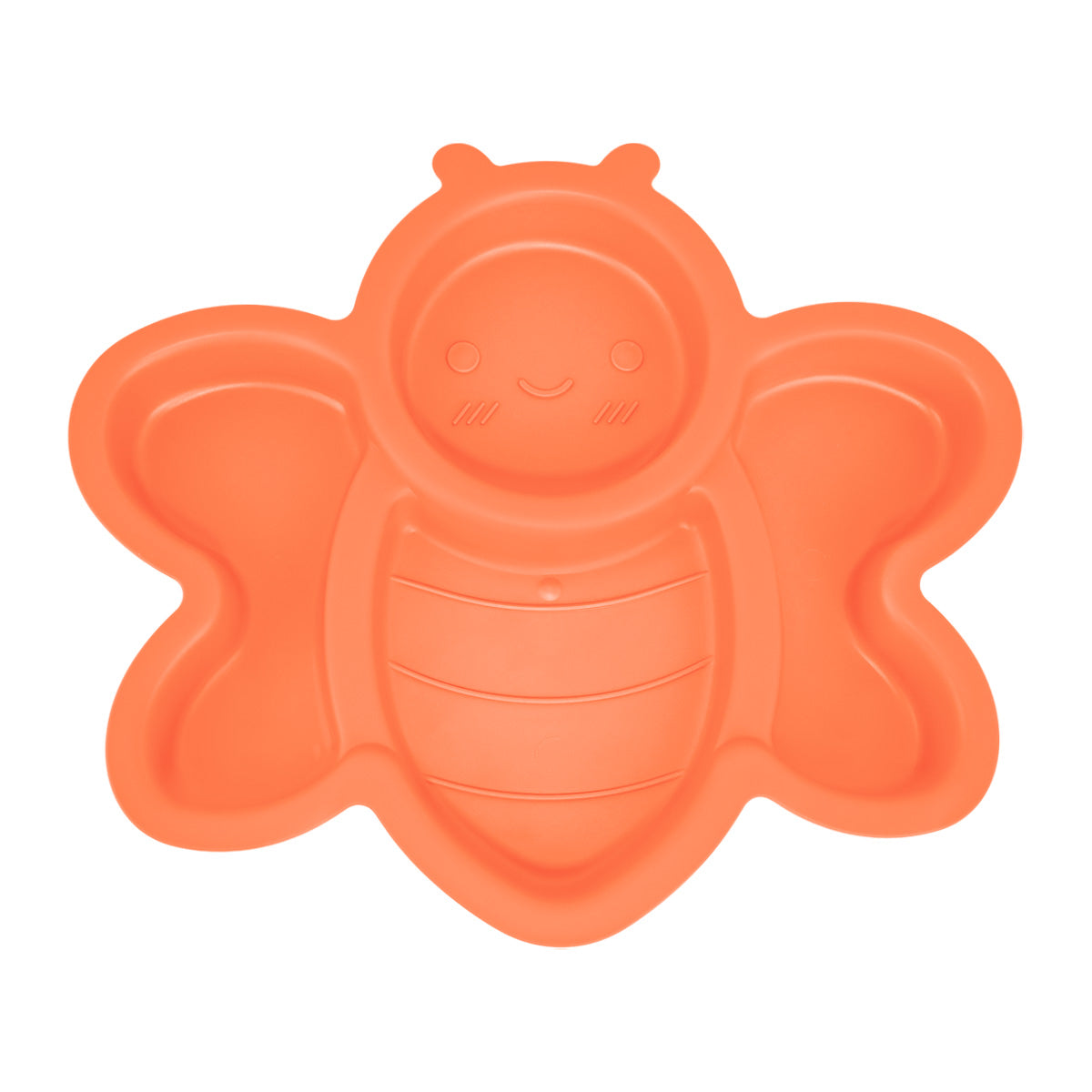Plato Infantil con Diseño de Abeja, Color Naranja