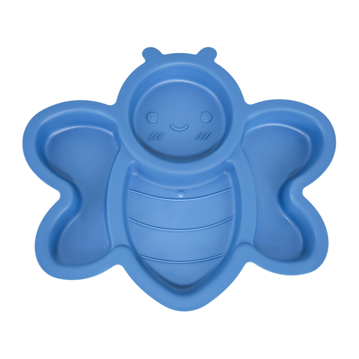Plato Infantil con Diseño de Abeja, Color Azul