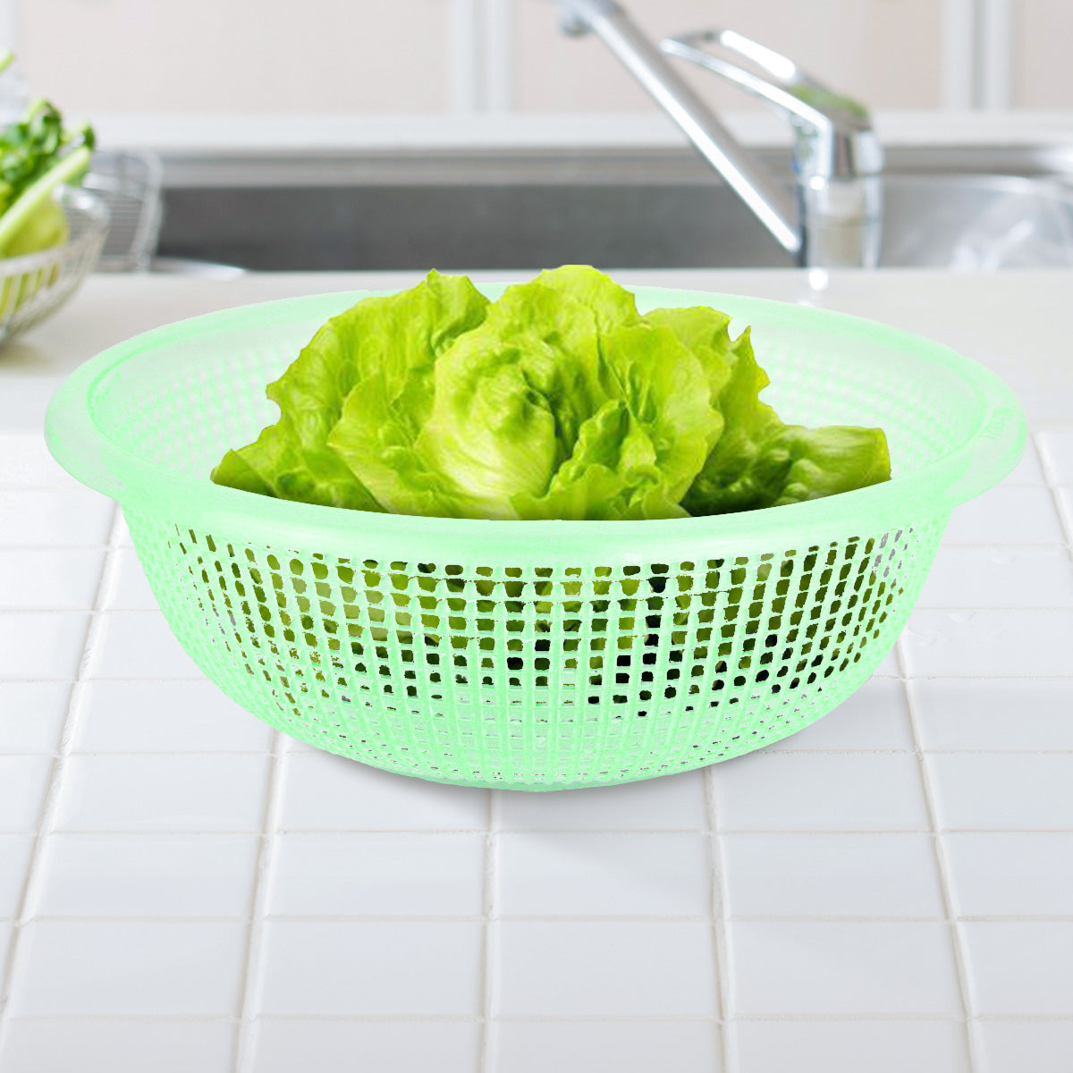 Canasta Multiusos, Color Verde, 19x6 cm