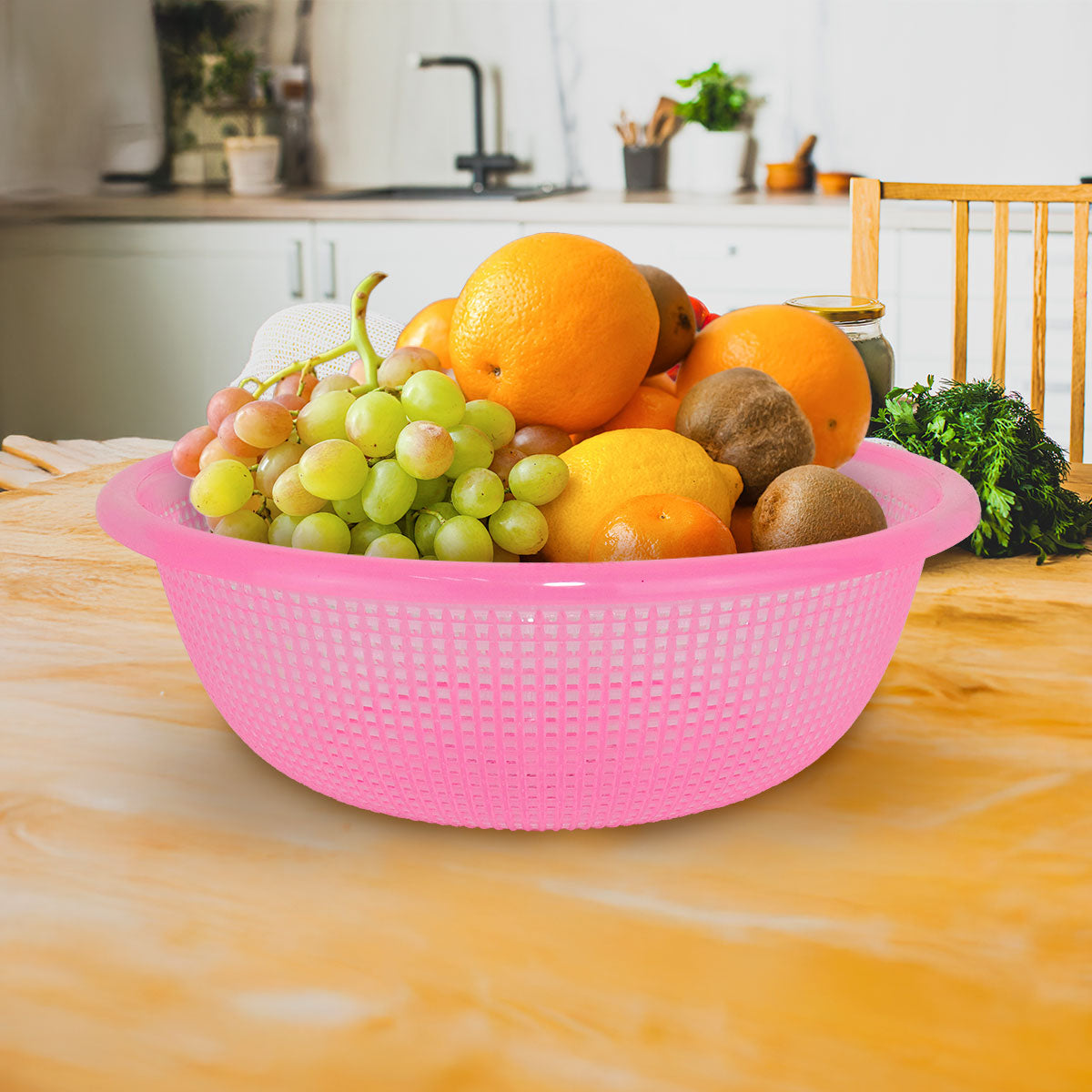 Canasta Multiusos, Color Rosa, 25x9 cm