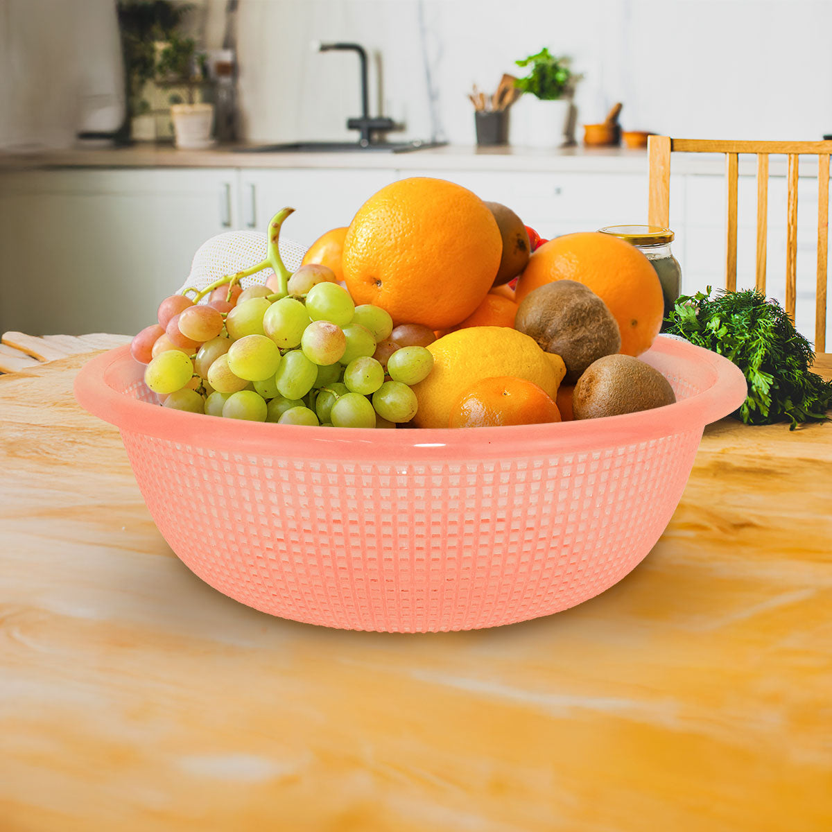 Canasta Multiusos, Color Naranja, 25x9 cm