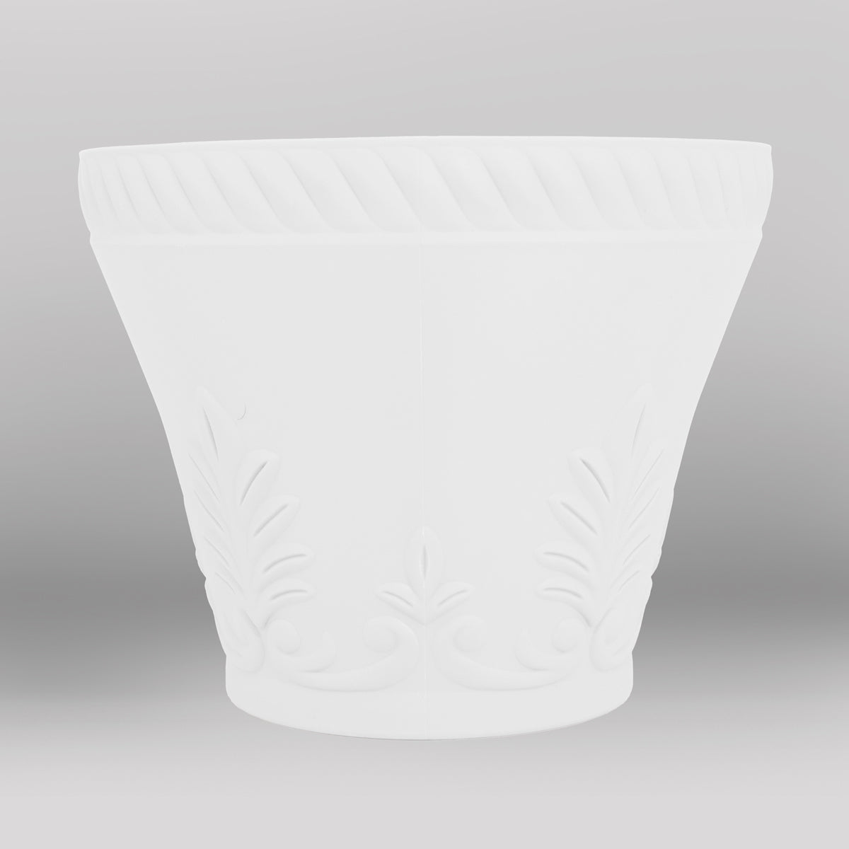 Maceta de Plástico, 24x20 cm, Color Blanco