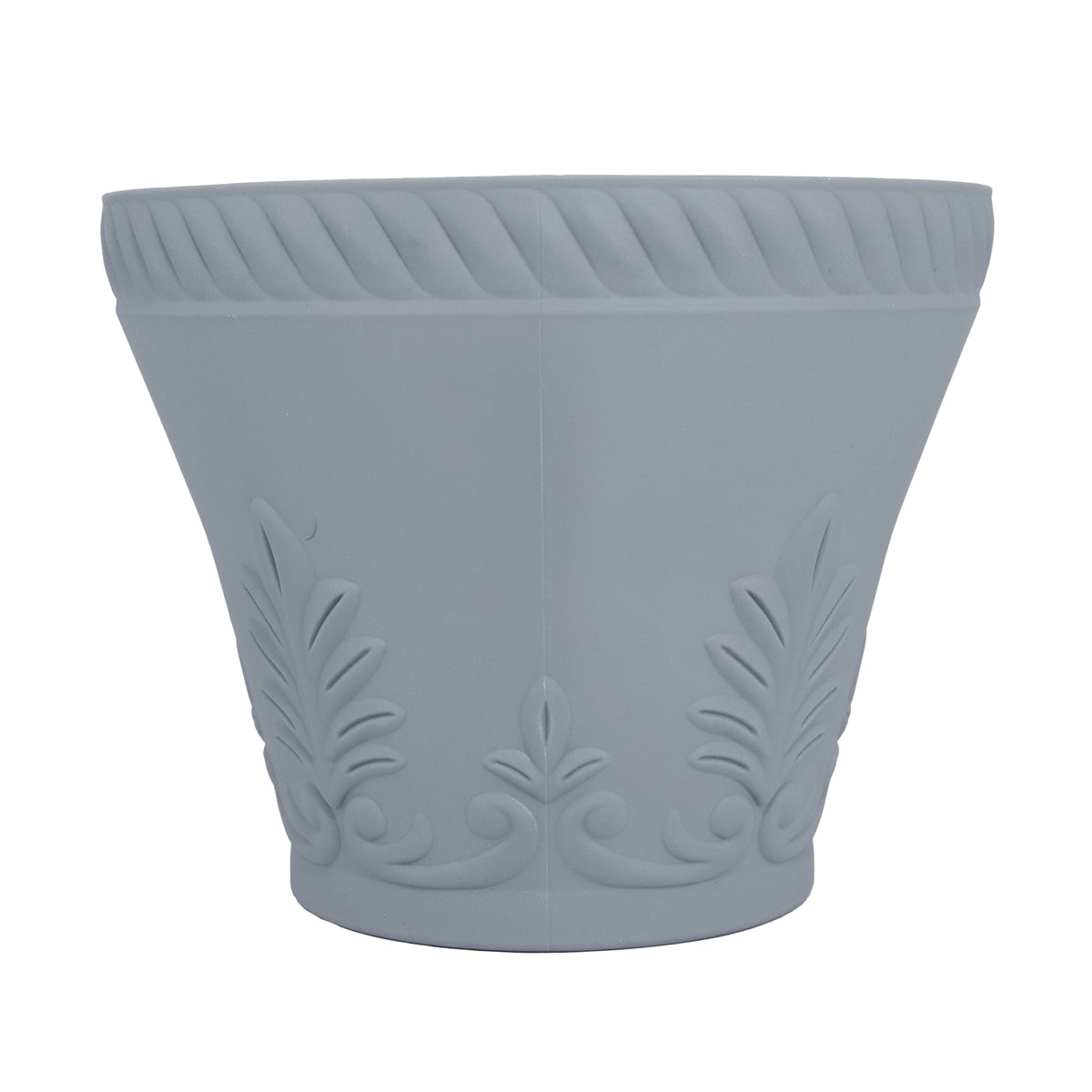Maceta de Plástico, 24x20 cm, Color Gris