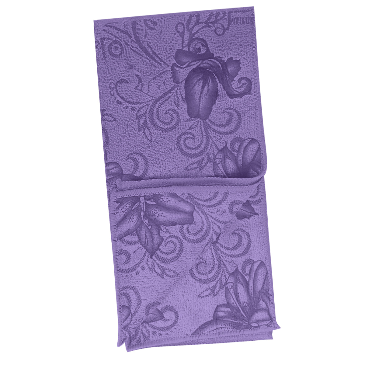 Set de 2 Trapos de Cocina, Diseño Flores, Color Morado