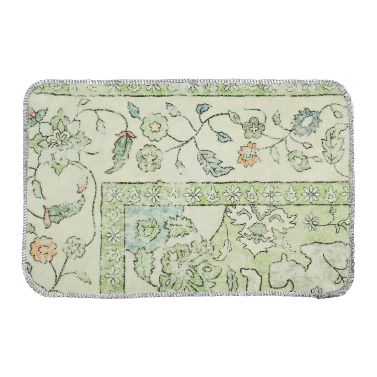 Tapete Diseño Flores, Color Verde, 40x60 cm