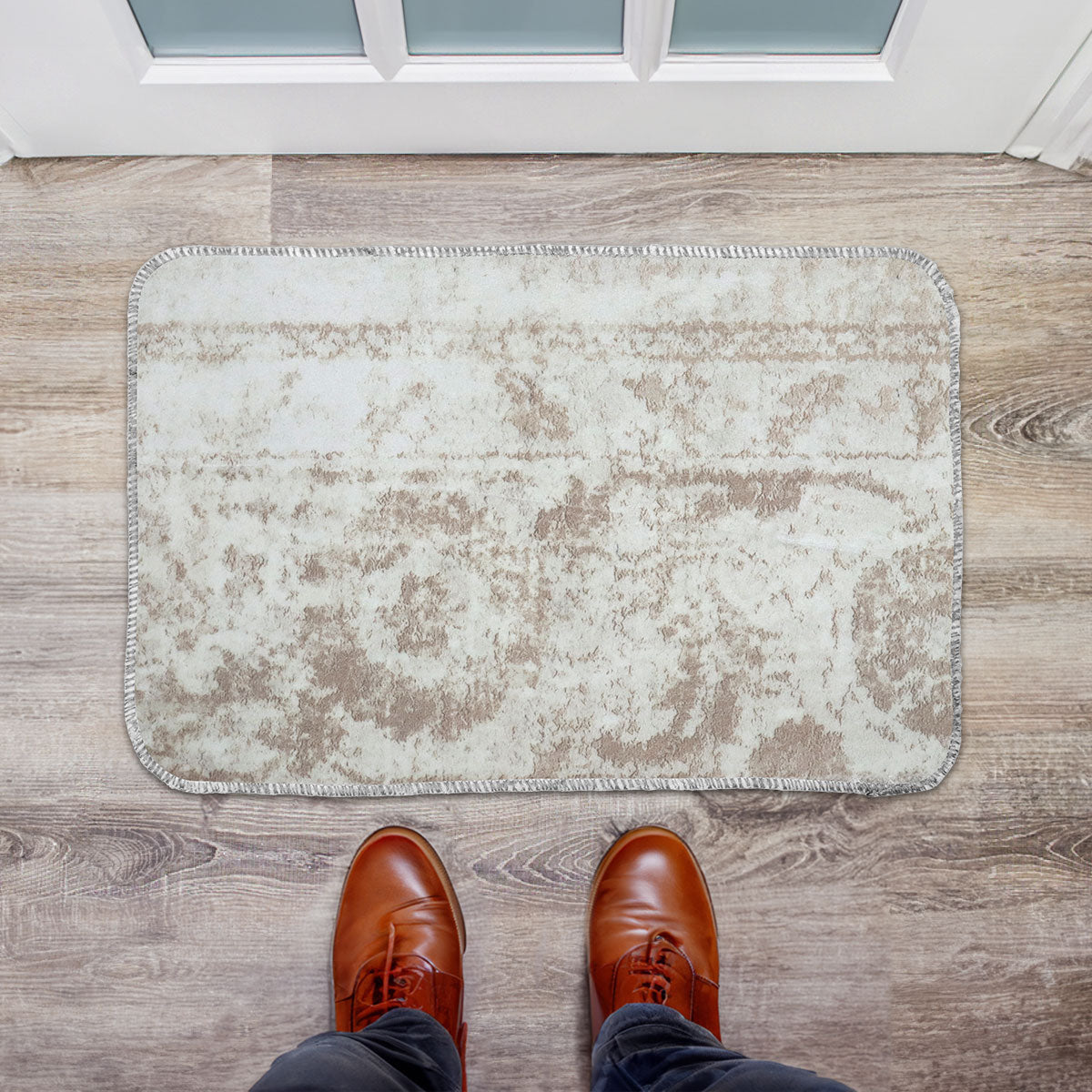 Tapete Diseño Jaspeado, Color Beige, 40x60 cm