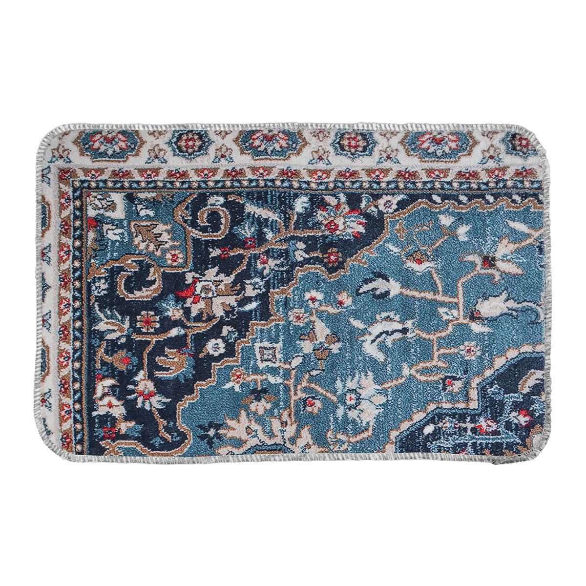 Tapete Diseño Enredaderas, Color Verde y Azul, 40x60 cm