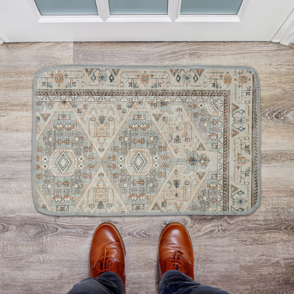 Tapete Diseño Bohemio, Color Gris, 40x60 cm