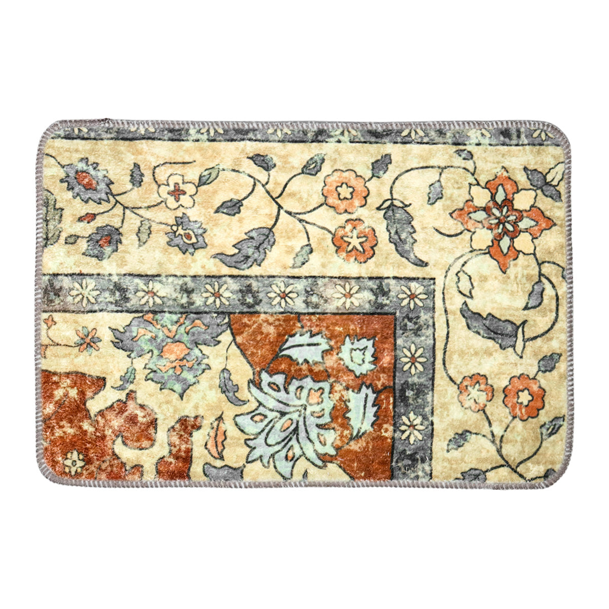 Tapete Diseño Flores, Fondo Beige, 40x60 cm