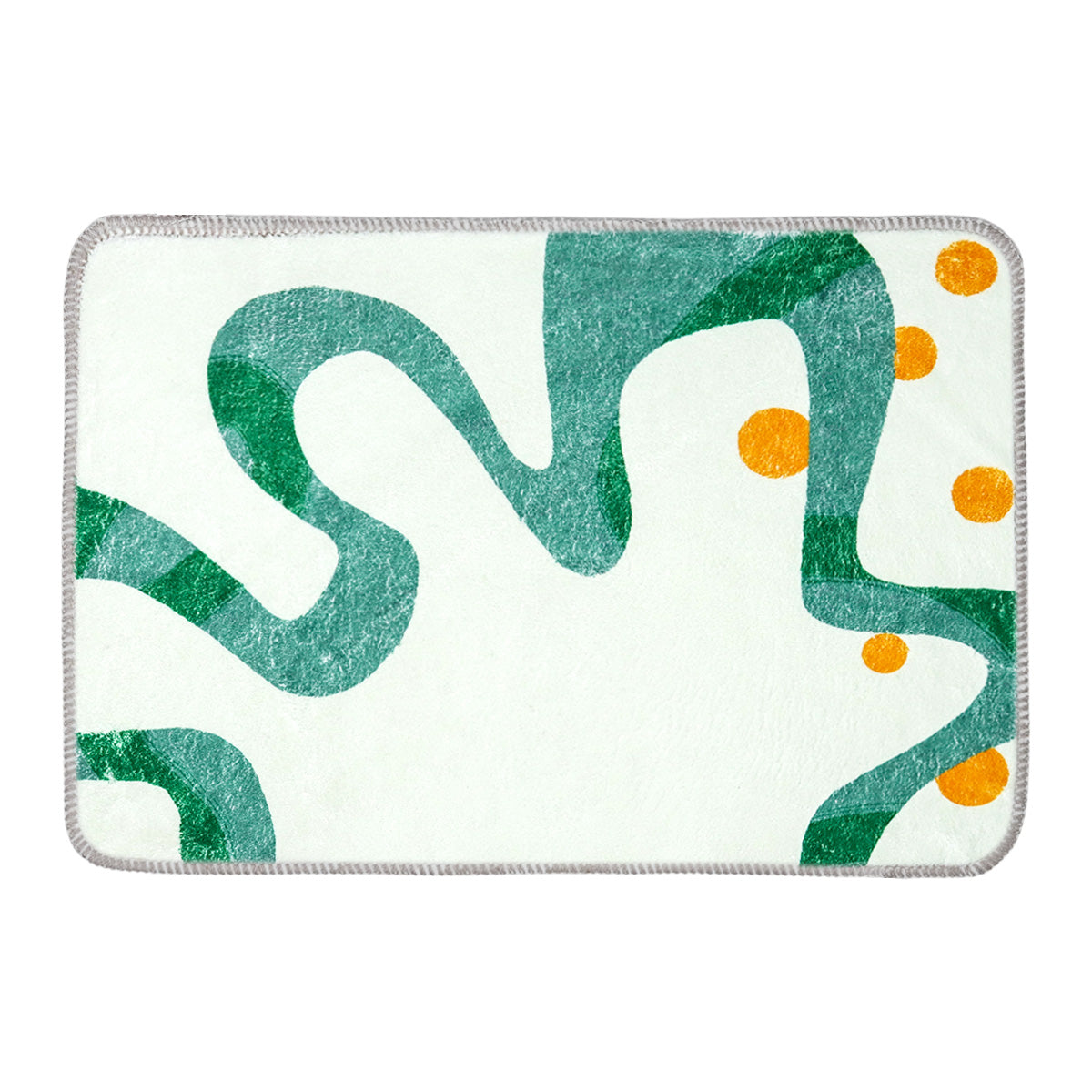 Tapete, Diseño Minimalista Verde con Amarillo, 40x60 cm