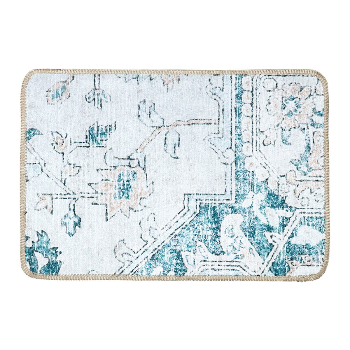 Tapete Diseño Flores Bohemio Verde, 40x60 cm