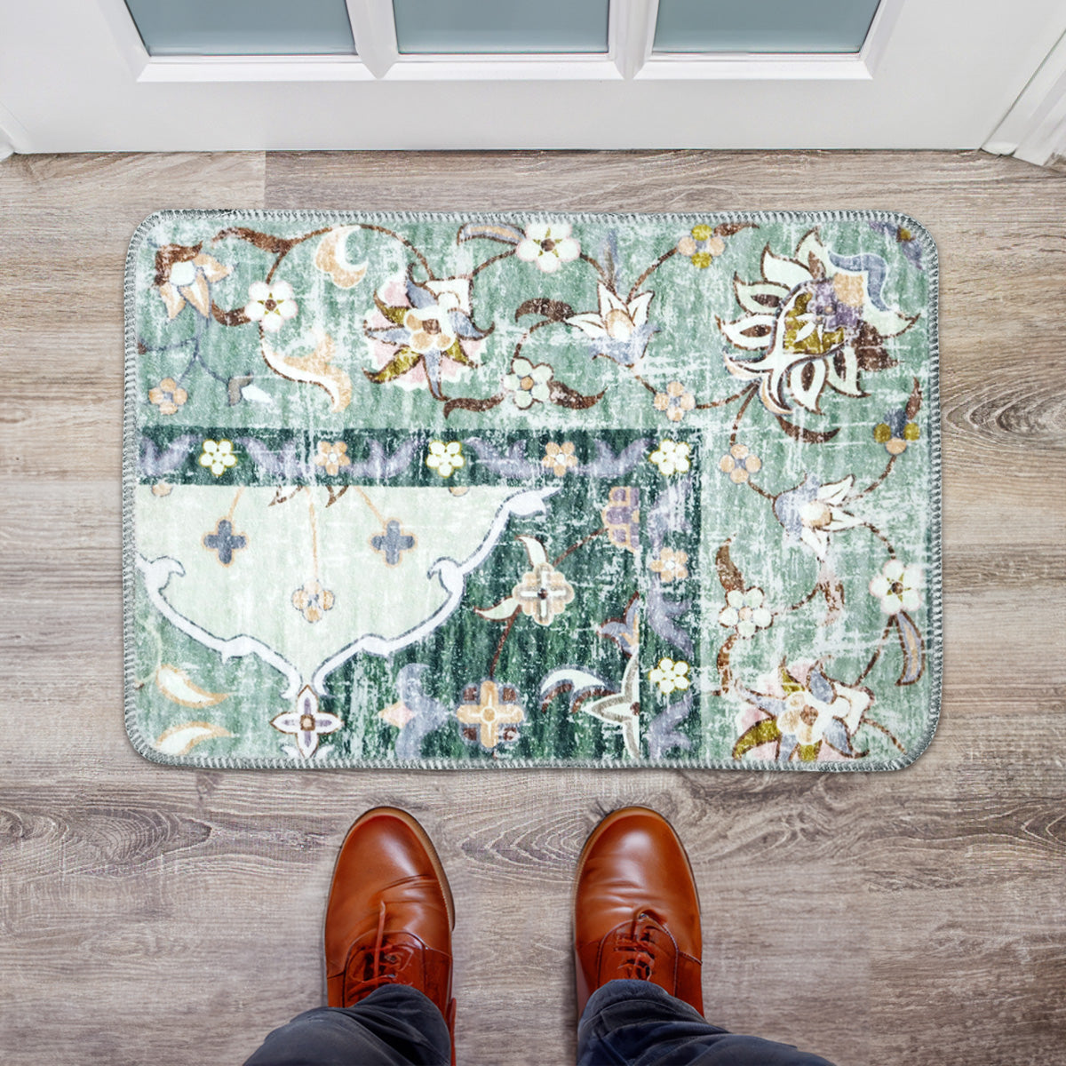 Tapete con Diseño Vintage Verde, 40x60 cm