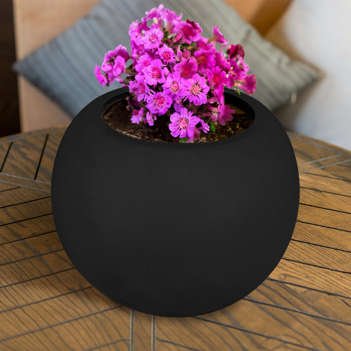 Maceta de Plástico, 10x15 cm, Color Negro