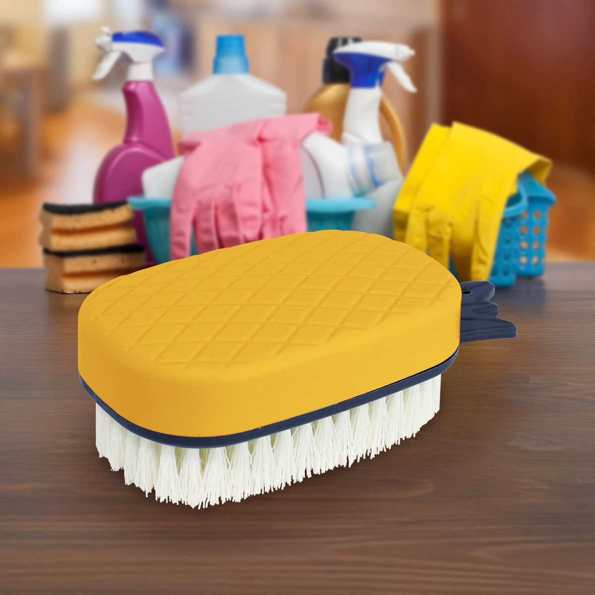 Cepillo Multiusos, Forma de Piña, Color Amarillo