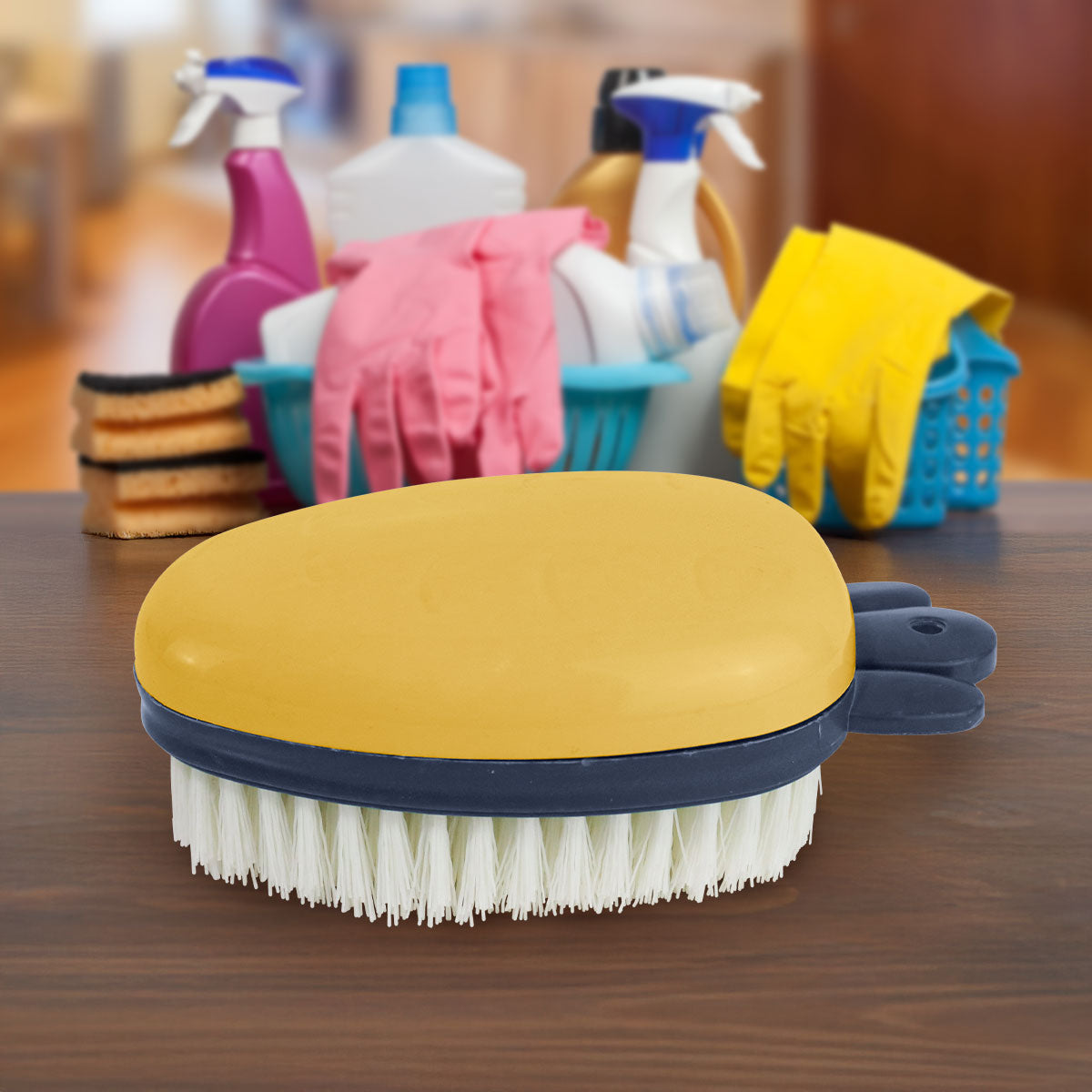 Cepillo Multiusos, Forma de Zanahoria, Color Amarillo