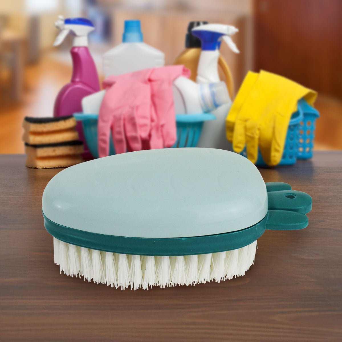 Cepillo Multiusos, Forma de Zanahoria, Color Menta