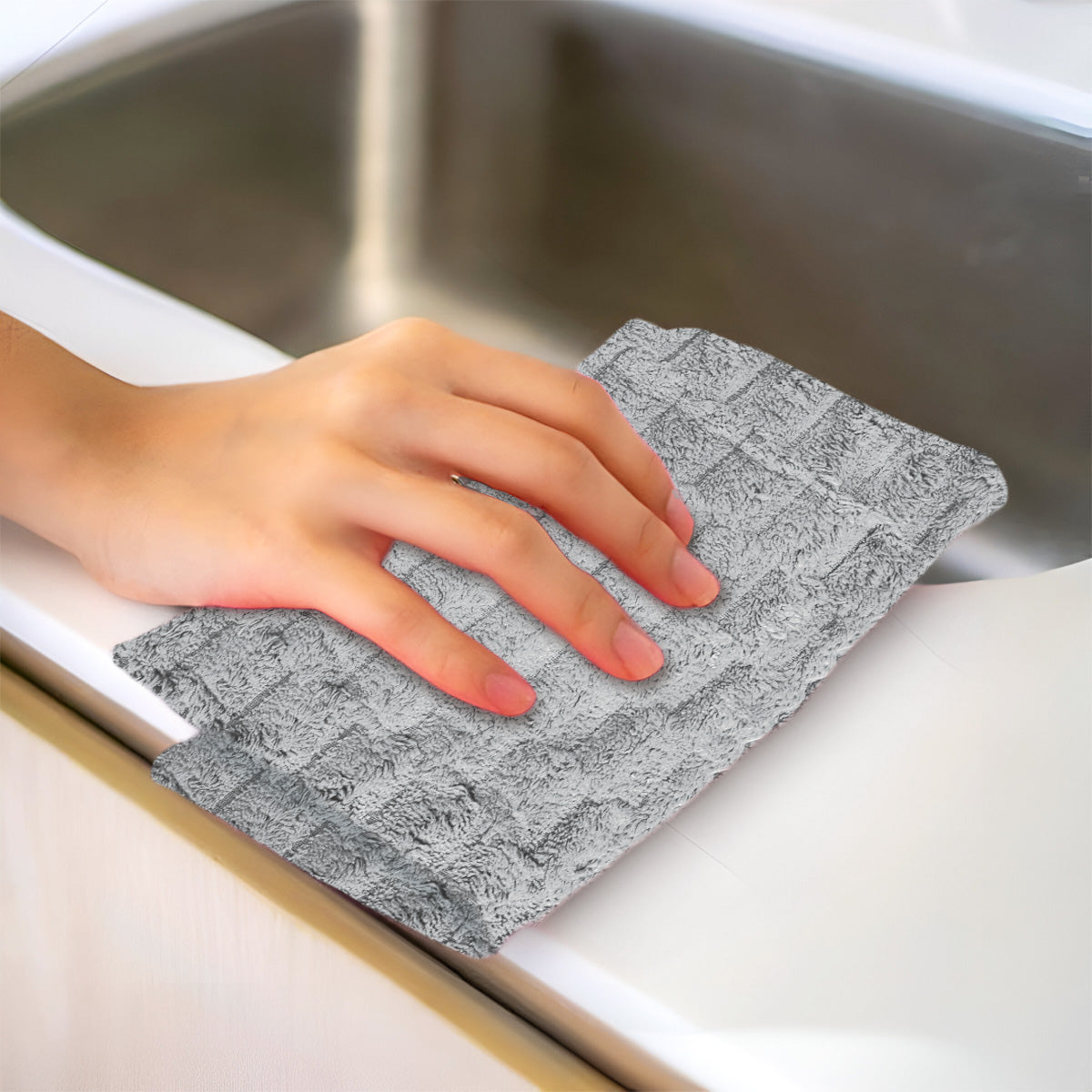 Trapo de Cocina, Color Gris, 40x60 cm